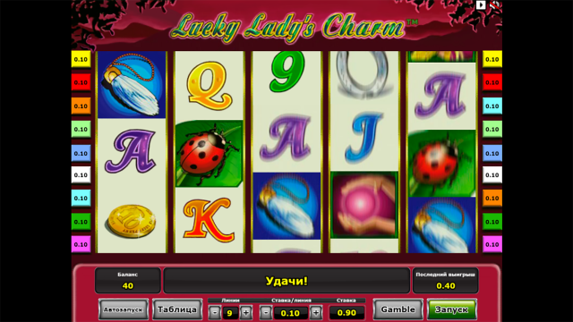 Характеристики слота Lucky Lady's Charm 8