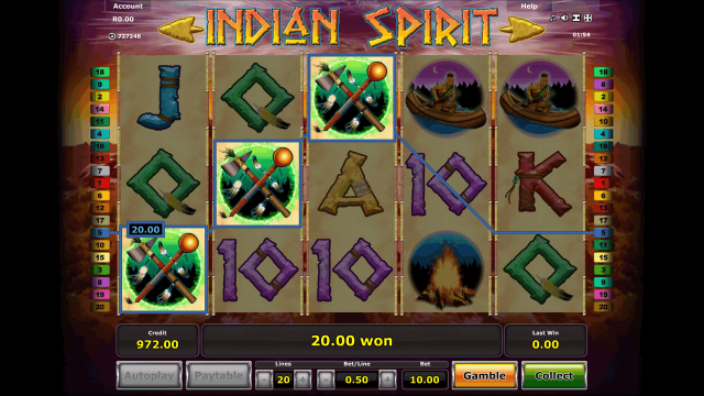 Характеристики слота Indian Spirit 4