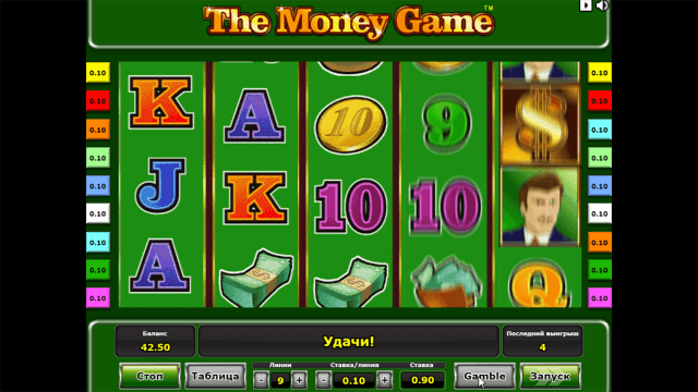 Характеристики слота The Money Game 8