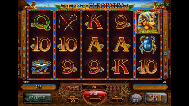 Игровой интерфейс Riches Of Cleopatra 9