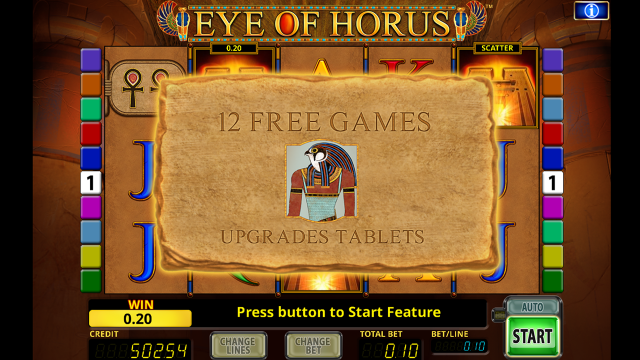 Характеристики слота Eye Of Horus 8