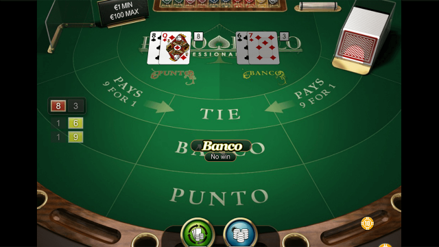 Игровой интерфейс Punto Banco Professional Series 4