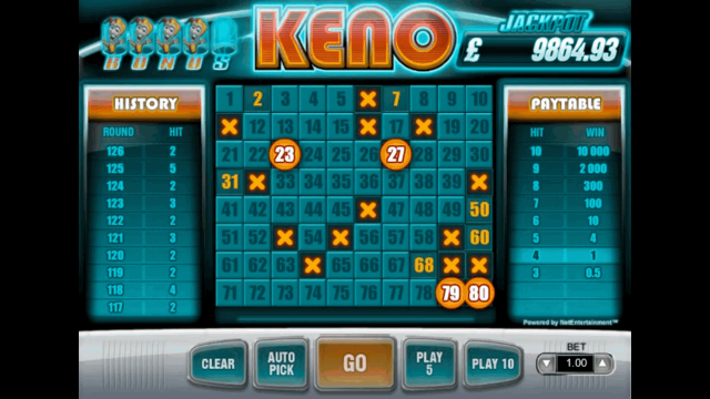 Бонусная игра Keno 6
