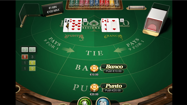Бонусная игра Punto Banco Professional Series 5