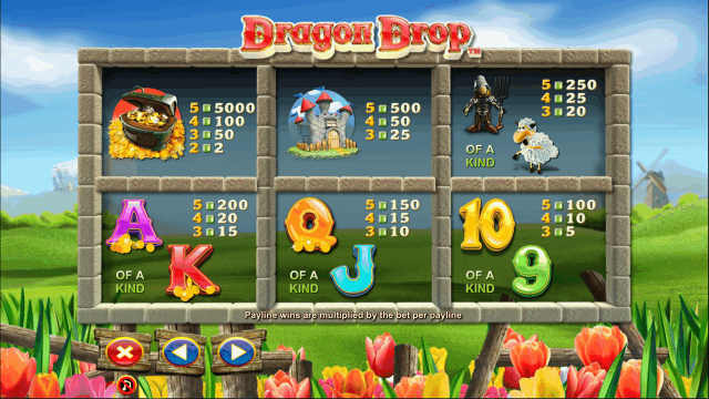 Игровой интерфейс Dragon Drop 9